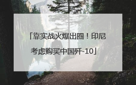 靠实战火爆出圈！印尼考虑购买中国歼-10