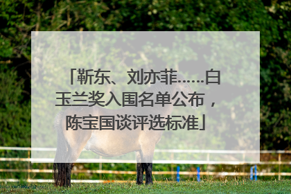 靳东、刘亦菲……白玉兰奖入围名单公布，陈宝国谈评选标准