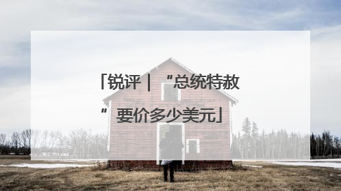 锐评｜“总统特赦”要价多少美元