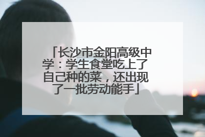 长沙市金阳高级中学：学生食堂吃上了自己种的菜，还出现了一批劳动能手