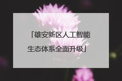 雄安新区人工智能生态体系全面升级