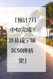 预计7月中旬完成！涉及咸宁城区50座桥梁