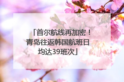 首尔航线再加密！青岛往返韩国航班日均达39班次