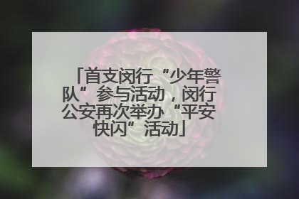 首支闵行“少年警队”参与活动，闵行公安再次举办“平安快闪”活动
