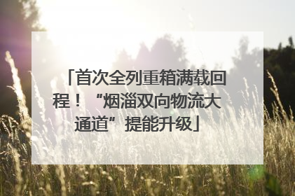 首次全列重箱满载回程！“烟淄双向物流大通道”提能升级
