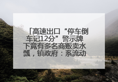 高速出口“停车倒车记12分”警示牌下竟有多名商贩卖水瓢，镇政府：系流动摊位，已多次劝离