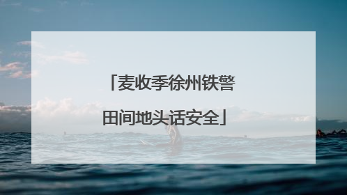 麦收季徐州铁警田间地头话安全
