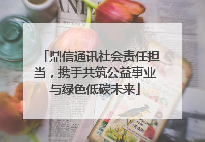 鼎信通讯社会责任担当，携手共筑公益事业与绿色低碳未来