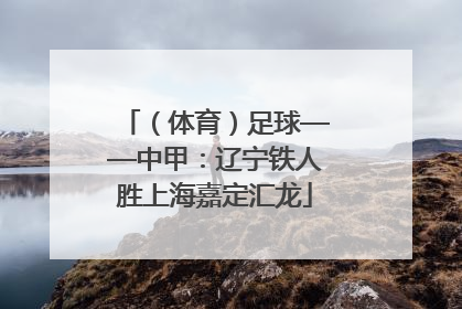 （体育）足球——中甲：辽宁铁人胜上海嘉定汇龙
