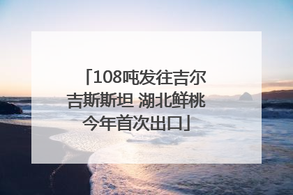 108吨发往吉尔吉斯斯坦 湖北鲜桃今年首次出口