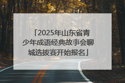 2025年山东省青少年成语经典故事会聊城选拔赛开始报名
