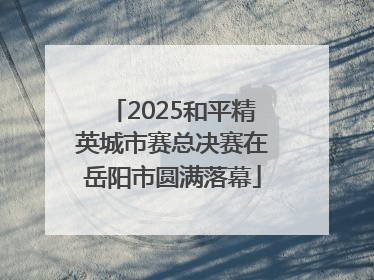 2025和平精英城市赛总决赛在岳阳市圆满落幕