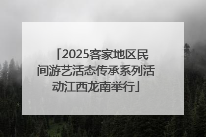 2025客家地区民间游艺活态传承系列活动江西龙南举行