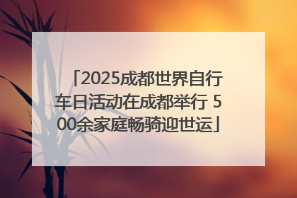 2025成都世界自行车日活动在成都举行 500余家庭畅骑迎世运