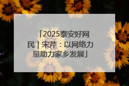 2025泰安好网民｜宋芹：以网络力量助力家乡发展