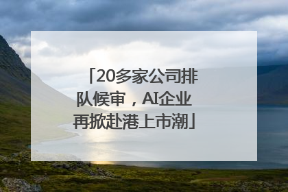 20多家公司排队候审，AI企业再掀赴港上市潮