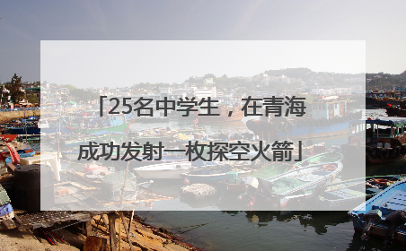 25名中学生，在青海成功发射一枚探空火箭