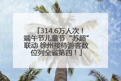 314.6万人次！端午节儿童节“苏超”联动 徐州接待游客数位列全省第四！