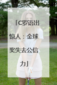 C罗语出惊人：金球奖失去公信力