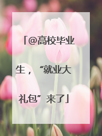 @高校毕业生，“就业大礼包”来了