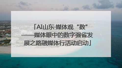 AI山东·媒体观“数”——媒体眼中的数字强省发展之路融媒体行活动启动